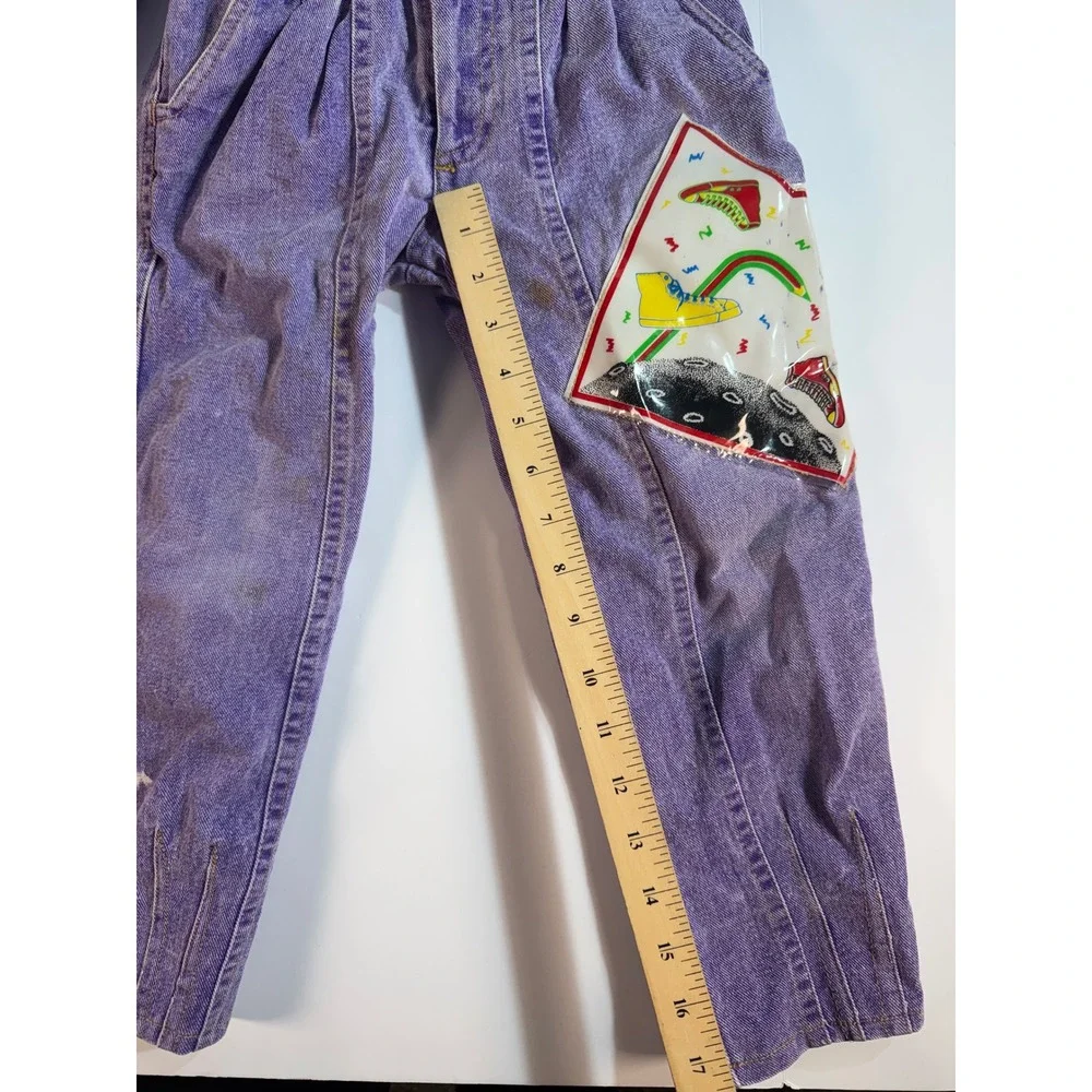 Vintage Purple Acid Wash Denim Jacket and Pants Set Juniors Graphic 2 Piece